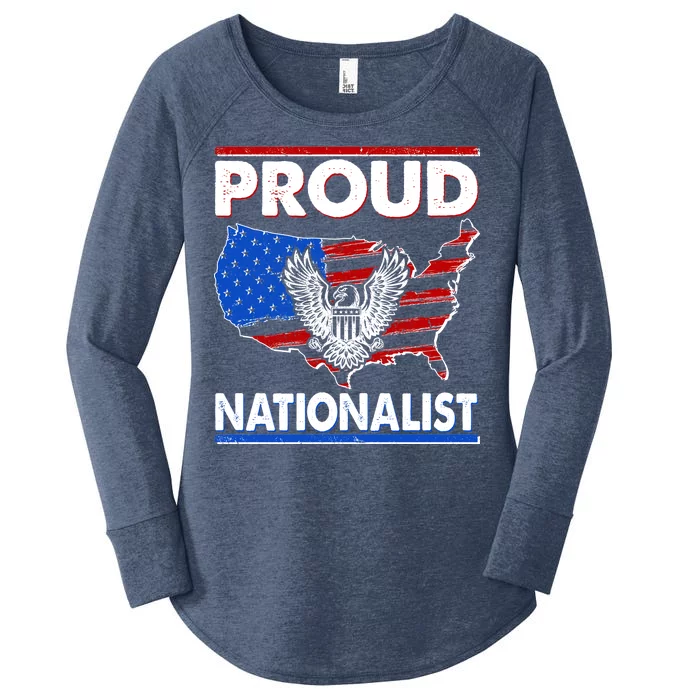 USA Proud Nationalist Women's Perfect Tri Tunic Long Sleeve Shirt