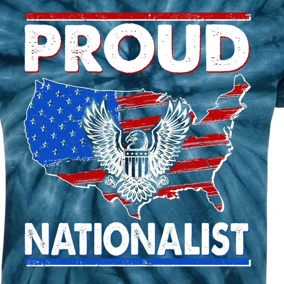 USA Proud Nationalist Kids Tie-Dye T-Shirt