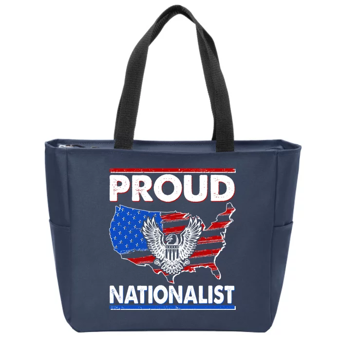 USA Proud Nationalist Zip Tote Bag