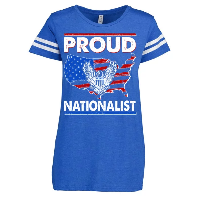 USA Proud Nationalist Enza Ladies Jersey Football T-Shirt