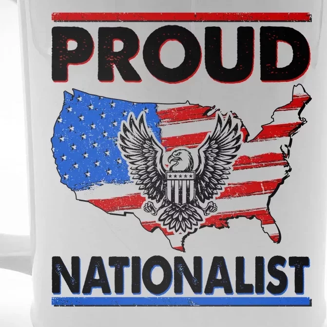 USA Proud Nationalist Front & Back Beer Stein