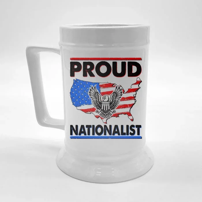 USA Proud Nationalist Front & Back Beer Stein