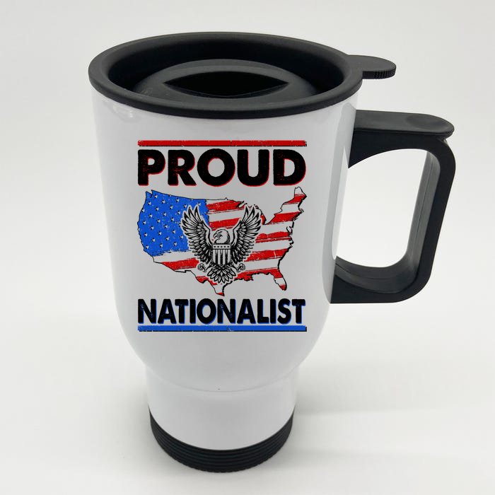 USA Proud Nationalist Front & Back Stainless Steel Travel Mug