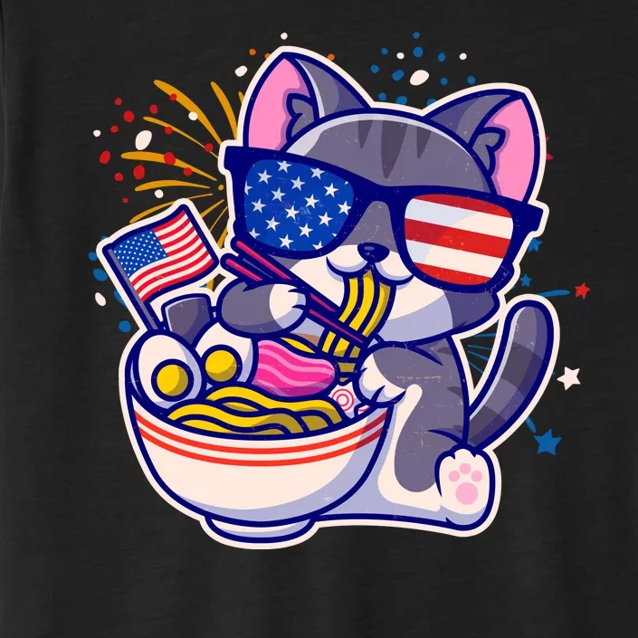 USA Ramen Bowl Kitty America ChromaSoft Performance T-Shirt