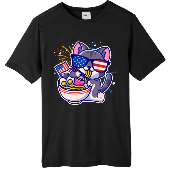 USA Ramen Bowl Kitty America ChromaSoft Performance T-Shirt