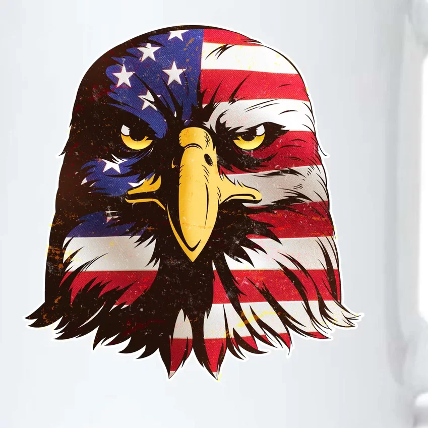 USA Red White And Blue Bald Eagle Black Color Changing Mug