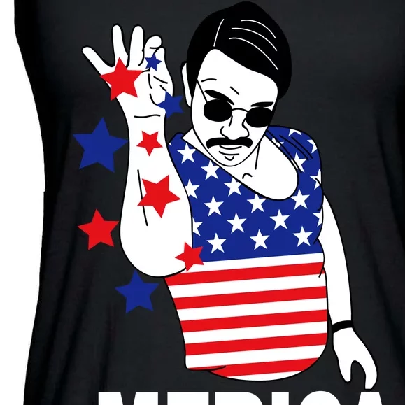 USA Salt Bae Merica Ladies Essential Flowy Tank