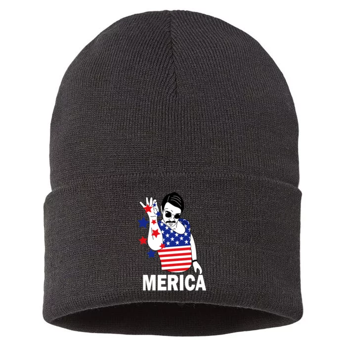 USA Salt Bae Merica Sustainable Knit Beanie