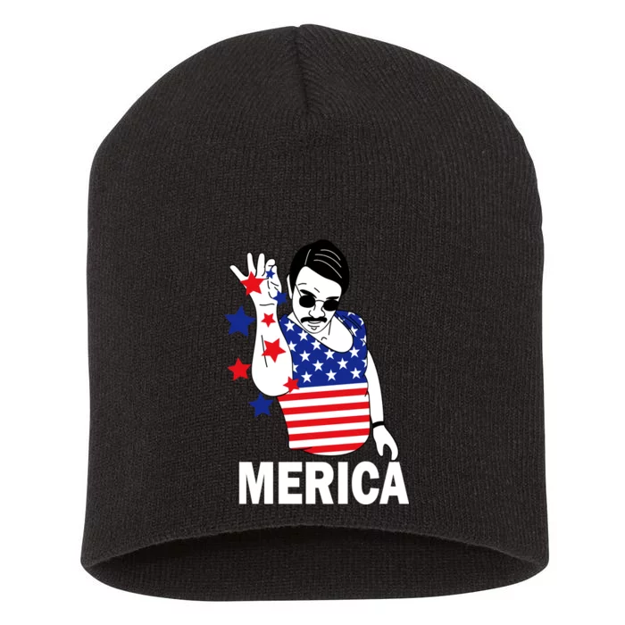 USA Salt Bae Merica Short Acrylic Beanie