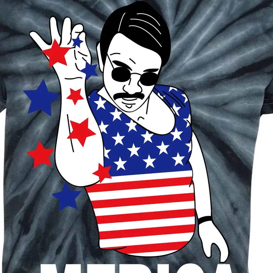 USA Salt Bae Merica Kids Tie-Dye T-Shirt