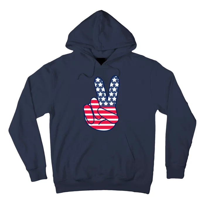 USA Simple Peace Sign Hoodie