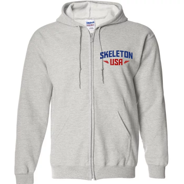 USA Skeleton Team Full Zip Hoodie