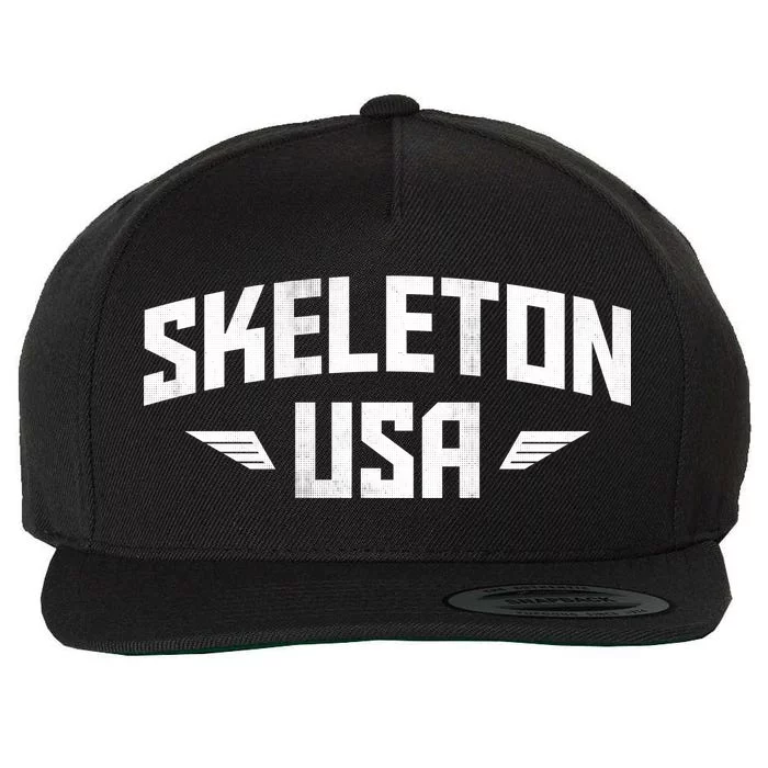 USA Skeleton Team Wool Snapback Cap