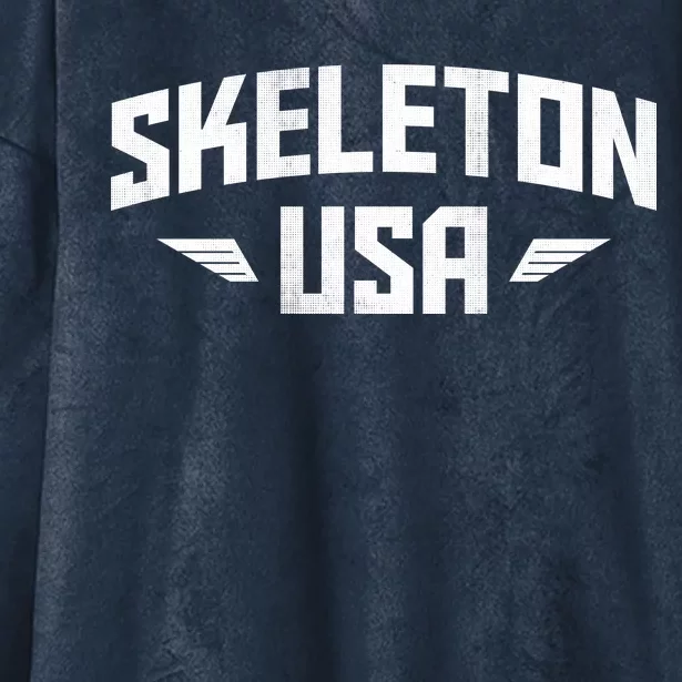 USA Skeleton Team Hooded Wearable Blanket