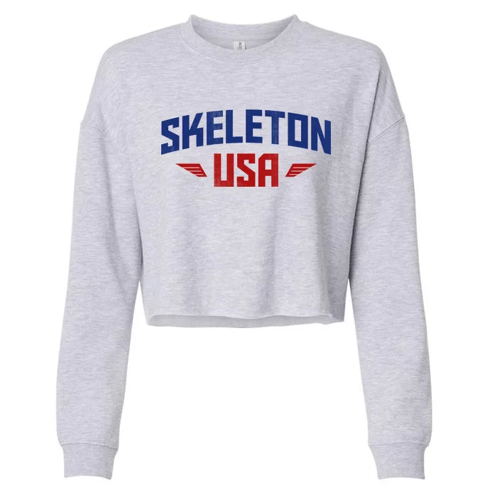 USA Skeleton Team Cropped Pullover Crew