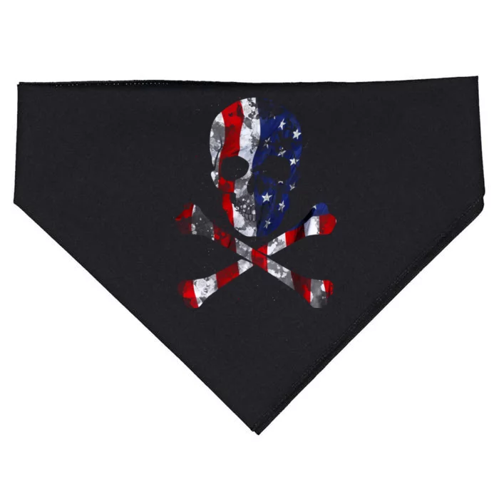 USA Skull Crossbone USA-Made Doggie Bandana