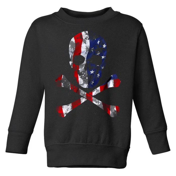 USA Skull Crossbone Toddler Sweatshirt