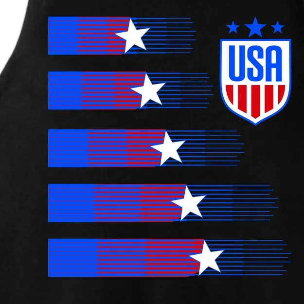 USA Soccer American Team Jersey Ladies Tri-Blend Wicking Tank