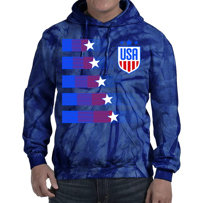 USA Soccer American Team Jersey Tie Dye Hoodie