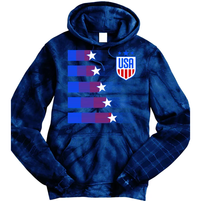 USA Soccer American Team Jersey Tie Dye Hoodie