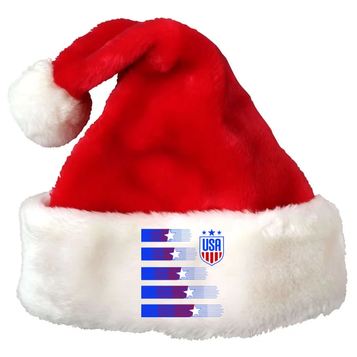 USA Soccer American Team Jersey Premium Christmas Santa Hat