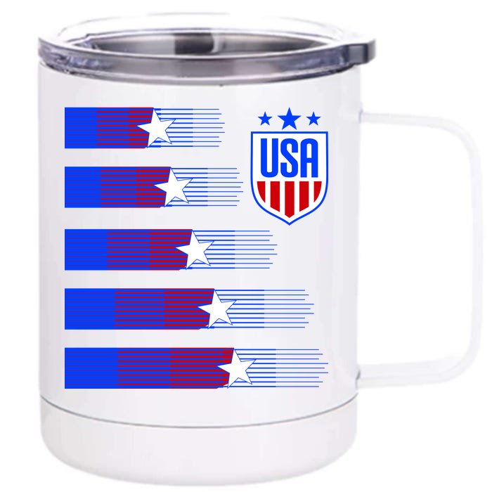 USA Soccer American Team Jersey Front & Back 12oz Stainless Steel Tumbler Cup