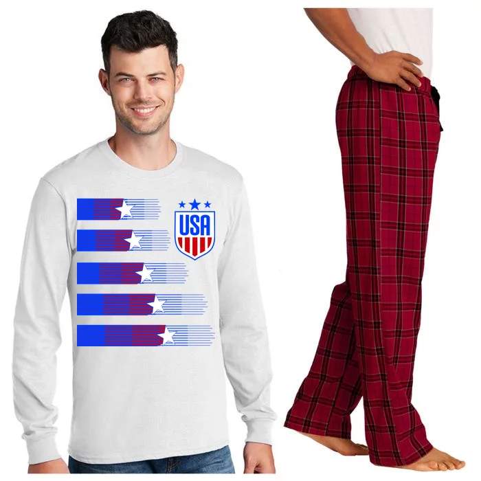 USA Soccer American Team Jersey Long Sleeve Pajama Set