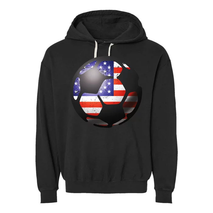 USA Soccer Ball Garment-Dyed Fleece Hoodie