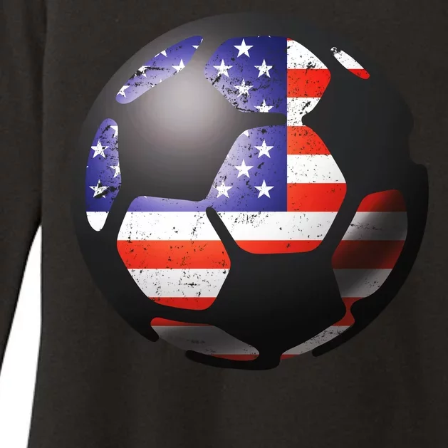 USA Soccer Ball Womens CVC Long Sleeve Shirt