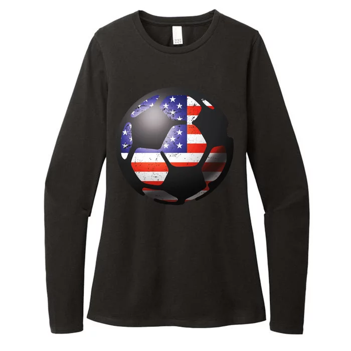 USA Soccer Ball Womens CVC Long Sleeve Shirt