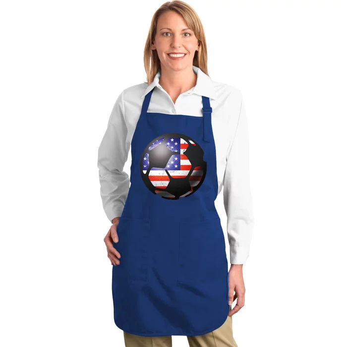 USA Soccer Ball Full-Length Apron With Pocket