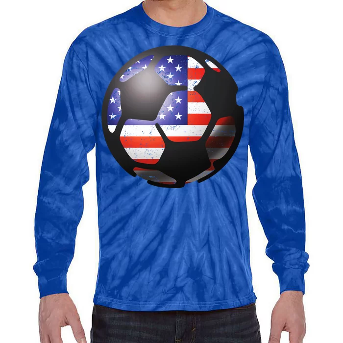 USA Soccer Ball Tie-Dye Long Sleeve Shirt