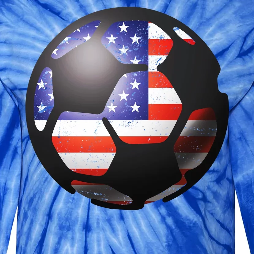 USA Soccer Ball Tie-Dye Long Sleeve Shirt