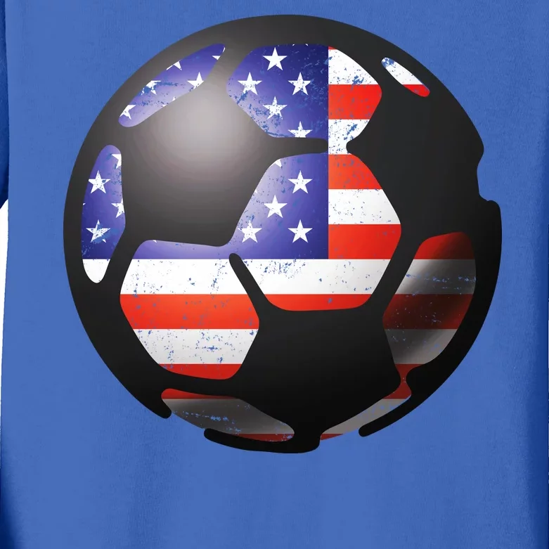 USA Soccer Ball Kids Long Sleeve Shirt