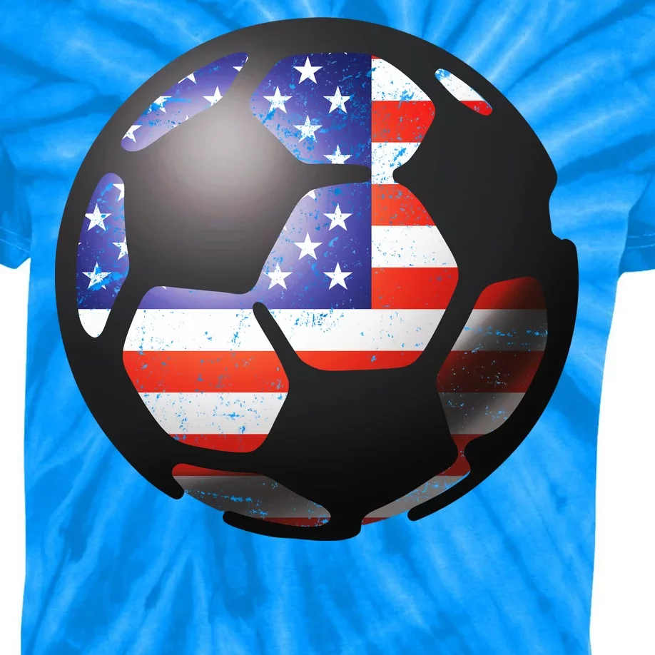 USA Soccer Ball Kids Tie-Dye T-Shirt