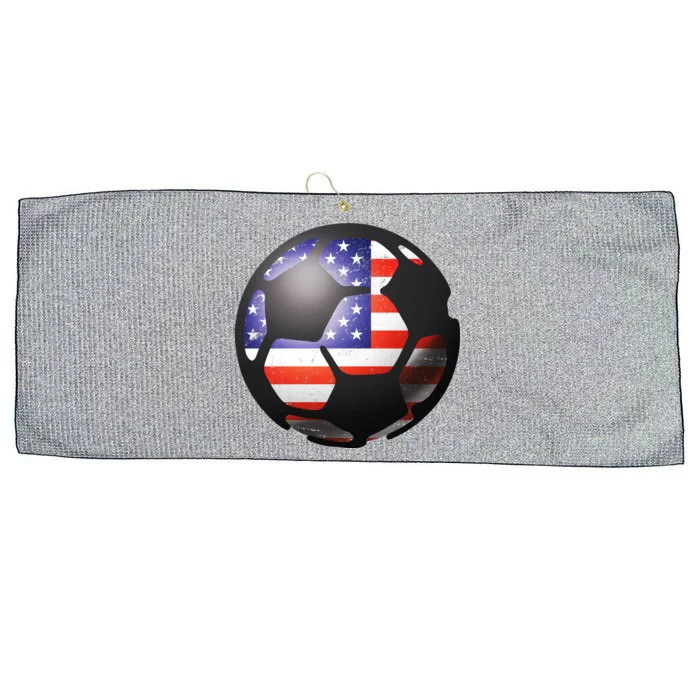 USA Soccer Ball Large Microfiber Waffle Golf Towel