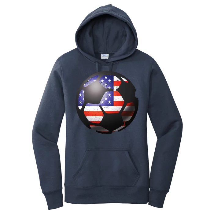 USA Soccer Ball Women's Pullover Hoodie