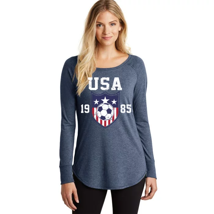 USA Soccer Team 1985 Women's Perfect Tri Tunic Long Sleeve Shirt