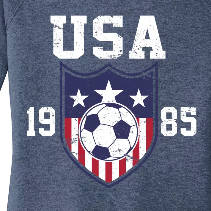 USA Soccer Team 1985 Women's Perfect Tri Tunic Long Sleeve Shirt