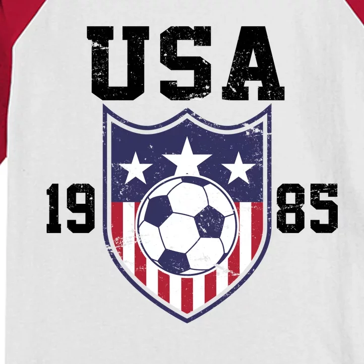 USA Soccer Team 1985 Kids Colorblock Raglan Jersey