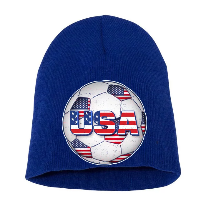 USA Soccer Team Ball Short Acrylic Beanie