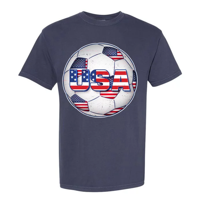 USA Soccer Team Ball Garment-Dyed Heavyweight T-Shirt