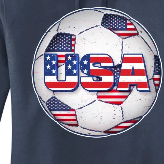 USA Soccer Team Ball Women's Pullover Hoodie