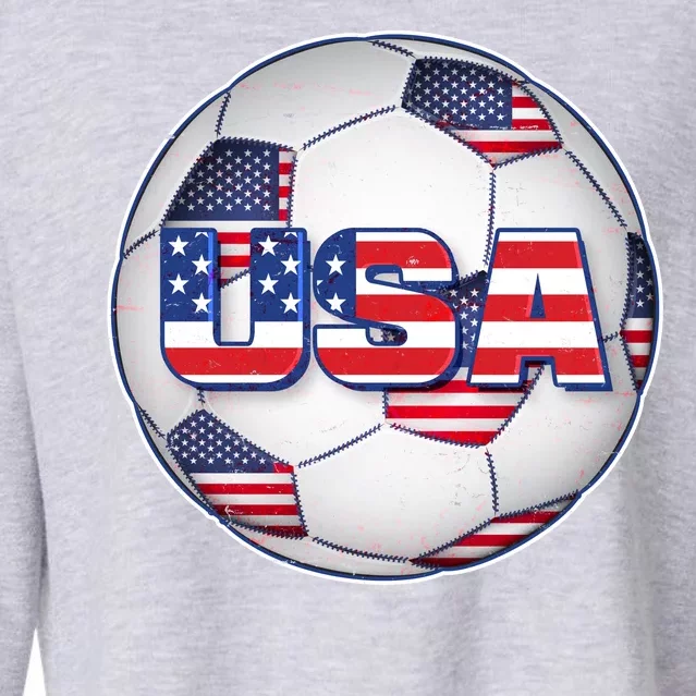 USA Soccer Team Ball Cropped Pullover Crew