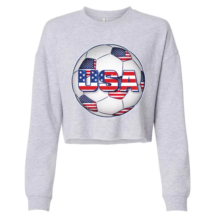 USA Soccer Team Ball Cropped Pullover Crew