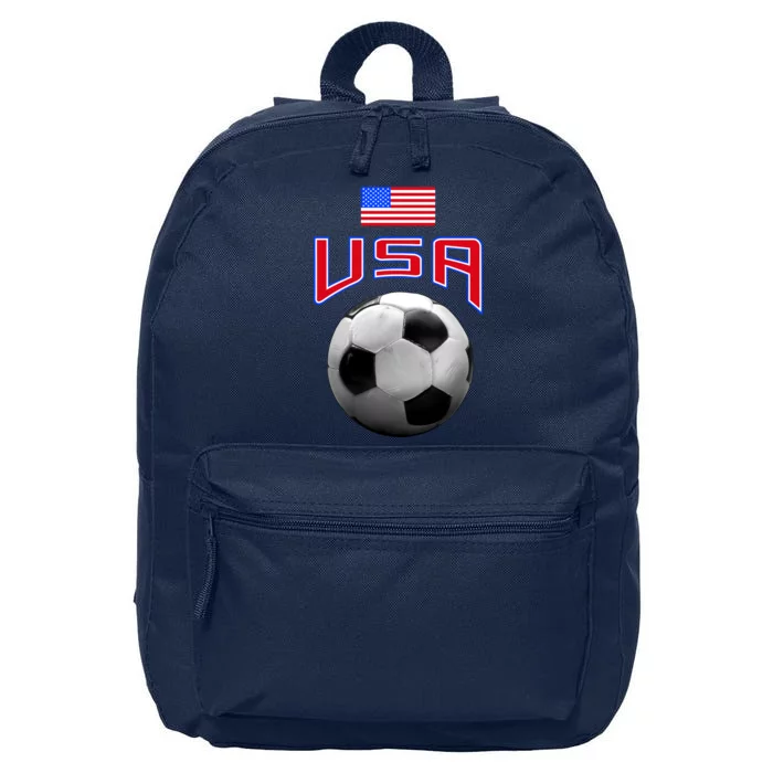 USA Soccer United States of America Flag 16 in Basic Backpack