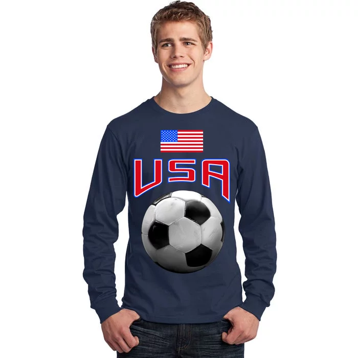 USA Soccer United States of America Flag Tall Long Sleeve T-Shirt