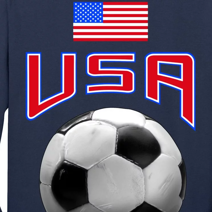 USA Soccer United States of America Flag Tall Long Sleeve T-Shirt