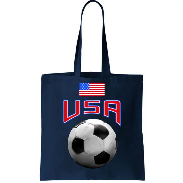 USA Soccer United States of America Flag Tote Bag