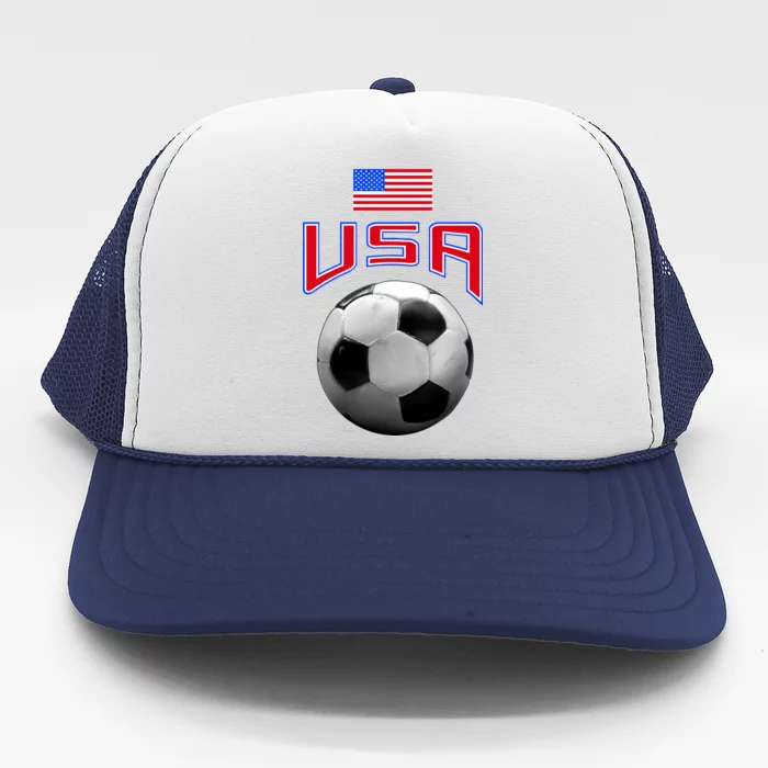 USA Soccer United States of America Flag Trucker Hat